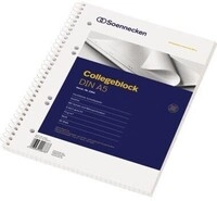 Soennecken Collegeblock 2364 DIN A5 gelocht liniert 80Blatt wei&szlig; 111106801
