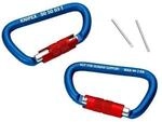 Knipex-Werk 00 50 03 T BK, Knipex Materialkarabiner L.81mm m.Schraubverschluss blau