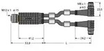 Turck Zweifachverteiler VBRK4.42PSW3M5/5/TEL 6630418