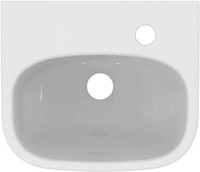 Ideal Standard IS Handwaschbecken i.life A 1 Hl. rechts m.&Uuml;l. 350x300x115mm
