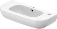 Duravit DU Handwaschbecken D-Code 500 mm mit &Uuml;L, mit HLB, HL rechts, wei&szlig;