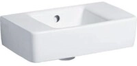 Geberit GE Renova Compact HWB, verk. Ausladung 40x25cm, o. Hl., m. &Uuml;l., wei&szlig;
