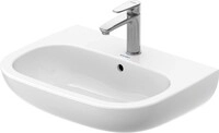 Duravit DU Waschtisch D-Code 600 mm mit &Uuml;L, mit HLB, 1 HL, wei&szlig; 2310600000