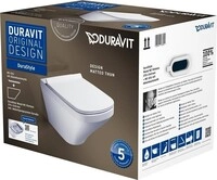 Duravit DU WWC-Set DuraStyle, rimless, Durafix T S,wei&szlig;, inkl.WC-Sitz