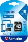 Verbatim microSDHC-Card 16GB 44082