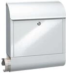 Burg-w&Auml;chter Briefkasten Scandic 825 W H.460mm B.380mm T.125mm wei&szlig; STA DIN C4