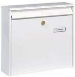 Burg-w&Auml;chter Briefkasten Potsdam 877 W H.322mm B.362mm T.100mm wei&szlig; STA DIN C4