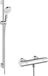 Hansgrohe HG Brauseset ECOSTAT 1001 CL COMBI Brausestange 900mm wei&szlig;/chrom
