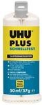 6 Stk. Uhu 2K-Epoxidharzklebstoff PLUS SCHNELLFEST 57g farblos Doppelkart. 45740