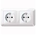 Merten SCHUKO-Steckdose pws/gl MEG2328-1019