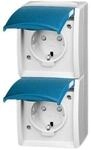 Busch-Jaeger Steckdose,senkrecht,2fach 20-02 EBW-53 2CKA002084A0719