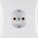 Berker SCHUKO-Steckdose pws/gl 47428989