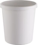 Helit Papierkorb H6105882 18l rund Kunststoff lichtgrau 170048881