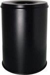 Helit Papierkorb H2515495 15l rund Metall schwarz 170041790