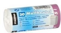 Papstar M&uuml;llbeutel 12057 44x36cm 5l wei&szlig; 20 St./Pack. 445012601