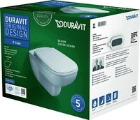Duravit DU WWC-Set D-Code, rimless, TS,wei&szlig;, ink l.WC-Sitz m.Absenkautomatik