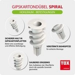 50 Stk. TOX-D&uuml;bel-Techn. Gipskartond&uuml;bel Spiral 32 KT 068100231