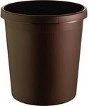 Helit Papierkorb H6105875 18l rund Kunststoff braun 170048870