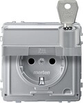 Merten SCHUKO-Steckdose alu MEG2317-7260