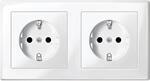 Merten SCHUKO-Steckdose pws/gl MEG2328-1419