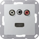 Jung Multimedia-Anschluss alu MA A 1082 AL MAA1082AL
