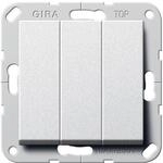 Gira Taster 3-fach alu 284426
