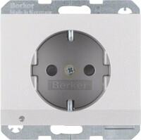 Berker SCHUKO-Steckdose alu 41097003