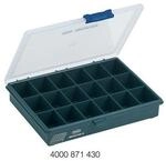 Raaco Sortimentskasten B240xT195xH43mm 18 F&auml;cher transp.dunkelblau 136167