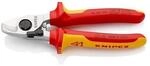 Knipex Kabelschere L.165mm Kopf verchr.VDE Mehrkomp.-H&uuml;llen Form 2 Knipex-Werk