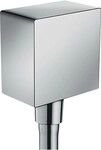 Hansgrohe HG Schlauchanschluss FIXFIT SQUARE m R&uuml;ckflussv. u Kunststoffwinkel chr