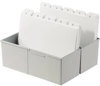 Han Karteikasten 975-11 DIN A5 quer max. 450Karten PS lichtgrau 141250381