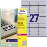 Avery Zweckform Etikett 63,5x29,6mm Typenschild 2.700 St./Pack. 129184900