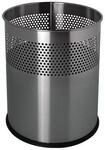 Helit Papierkorb 15l H321x&Oslash;255mm rd.VA silber H2515700