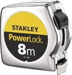 Stanley Taschenrollbandma&szlig; PowerLock&reg; L.8m B.25mm mm/cm EG II Ku.Clip lose