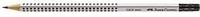 Faber-castell Bleistift GRIP 2001 117201 mit Radierer B silbergrau 306652761