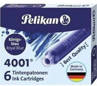 Pelikan Tintenpatrone 4001 TP/6 301176 k&ouml;nigsblau 6 St./Pack. 311004250
