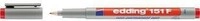 Edding Folienschreiber 151 F 4-151002 non-permanent rot 302016430