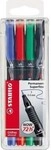 Stabilo Folienschreiber OHPen 841/4 S 0,4mm perm. sort. 4St. 156011799