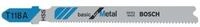 Bosch Stichs&auml;geblatt T 118 A Gesamt-L.92mm Zahnt.1,1-1,5mm HSS 100 St./Karte