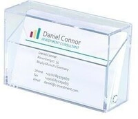 Sigel Visitenkartenbox VA110 max. 100Karten Polystyrol glasklar 126167200