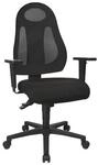 Topstar B&uuml;rodrehstuhl m.Synchrontechnik schwarz/schwarz 420-530mm o.Armlehnen