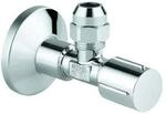 Grohe Eckventil 22037 1/2x3/8'' Rosette Metallgriff Quetschverschr. 10mm chrom