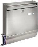 Burg-w&Auml;chter Briefkasten Borkum-Set 38770 Ni H.422mm B.362mm T.100mm VA DIN C4