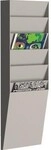 Paperflow Wand-Sortiertafel V 6F A4V1X6.02 DIN A4 grau 123218180
