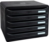 Exacompta Schubladenbox BIG-BOX PLUS 308714D quer 5Sch&uuml;be schwarz 127007690