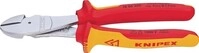 Knipex Kraft-Seitenschneider isoliert m.MK-H&uuml;llen VDE verchromt 250mm