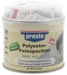 6 Stk. Presto 2K-Feinspachtel wei&szlig;,H&auml;rter rot 250g Dose 601211