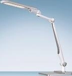 Hansa Schreibtischleuchte LED Multifl.ABS,Eisen,PS wei&szlig;/silber H600mm