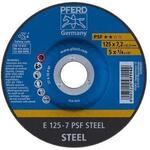 10 Stk. Pferd Tools Schruppscheibe PSF STEEL D125xS7,2mm gekr.STA Bohr.22,23mm