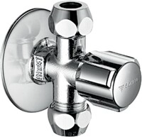 Schell Eckventil COMFORT 2xAbg&auml;nge 3/8Zoll, 1/2Zoll, chrom Schell-Connect